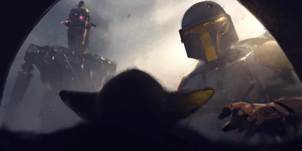 IG-11 (Star Wars) baby yoda The Mandalorian (Character) TV Show The Mandalorian (TV Show) HD Desktop Wallpaper | Background Image