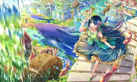 Anime girl anime girl HD Desktop Wallpaper | Background Image