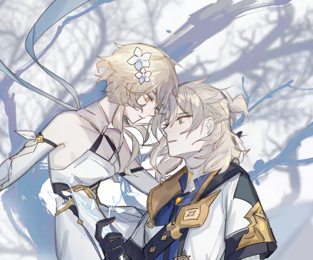 Lumine (Genshin Impact) Albedo (Genshin Impact) video game Genshin Impact HD Desktop Wallpaper | Background Image