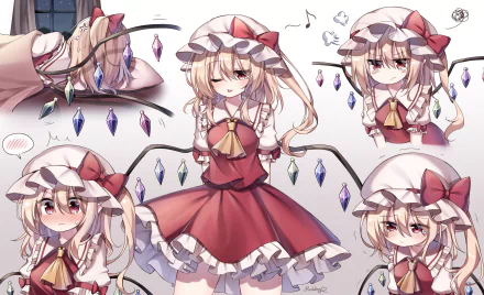 Flandre Scarlet Anime Touhou HD Desktop Wallpaper | Background Image