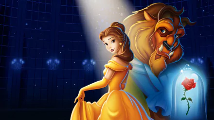 rose Beauty And The Beast (1991) Belle (Beauty and the Beast) Beast (Beauty and the Beast) movie HD Desktop Wallpaper | Background Image