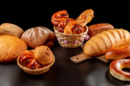 viennoiserie bread food baking HD Desktop Wallpaper | Background Image