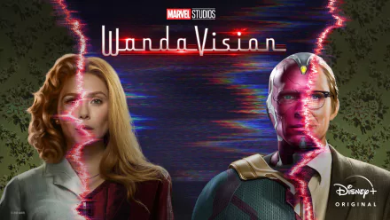Scarlet Witch Vision (Marvel Comics) Paul Bettany Elizabeth Olsen TV Show WandaVision HD Desktop Wallpaper | Background Image