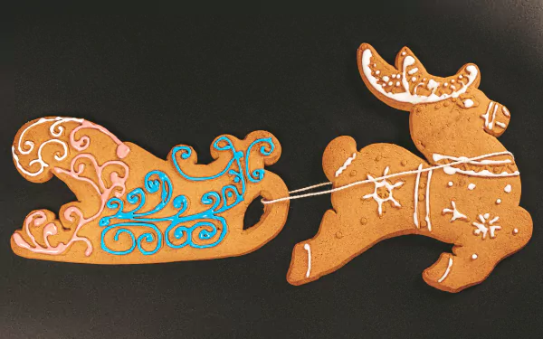 sleigh deer food cookie HD Desktop Wallpaper | Background Image