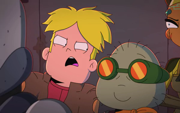 goggles Nightfall (Final Space) blonde Clarence Polkawitz Gary Goodspeed TV Show Final Space HD Desktop Wallpaper | Background Image
