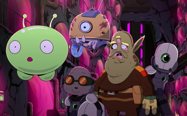 KVN (Final Space) Nightfall (Final Space) Clarence Polkawitz Mooncake (Final Space) Gary Goodspeed TV Show Final Space HD Desktop Wallpaper | Background Image