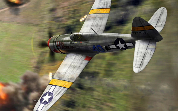 warplane aircraft military Republic P-47 Thunderbolt HD Desktop Wallpaper | Background Image