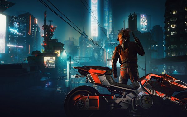 Video Game Cyberpunk 2077 Cyberpunk Motorcycle Futuristic City HD Wallpaper | Background Image
