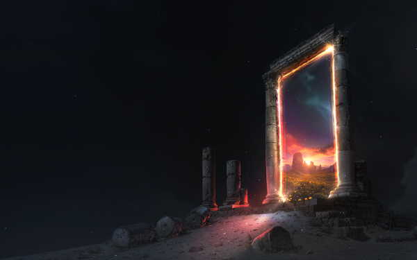 Fantasy Portal Night HD Wallpaper | Background Image