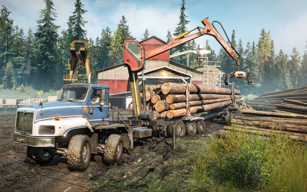 video game SnowRunner HD Desktop Wallpaper | Background Image