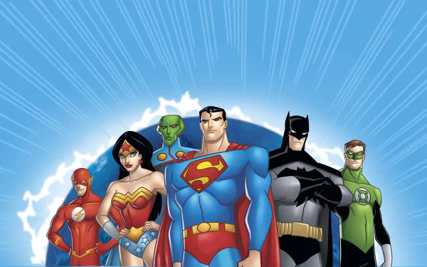 Wally West Justice League Hal Jordan Green Lantern Flash Martian Manhunter Wonder Woman Superman movie Justice League: Crisis On Two Earths HD Desktop Wallpaper | Background Image