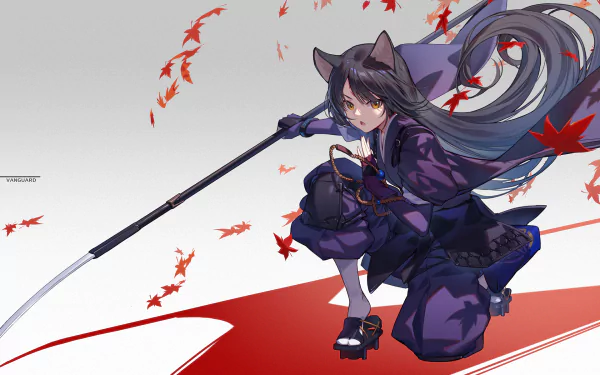 spear black hair animal ears Saga (Arknights) video game Arknights HD Desktop Wallpaper | Background Image