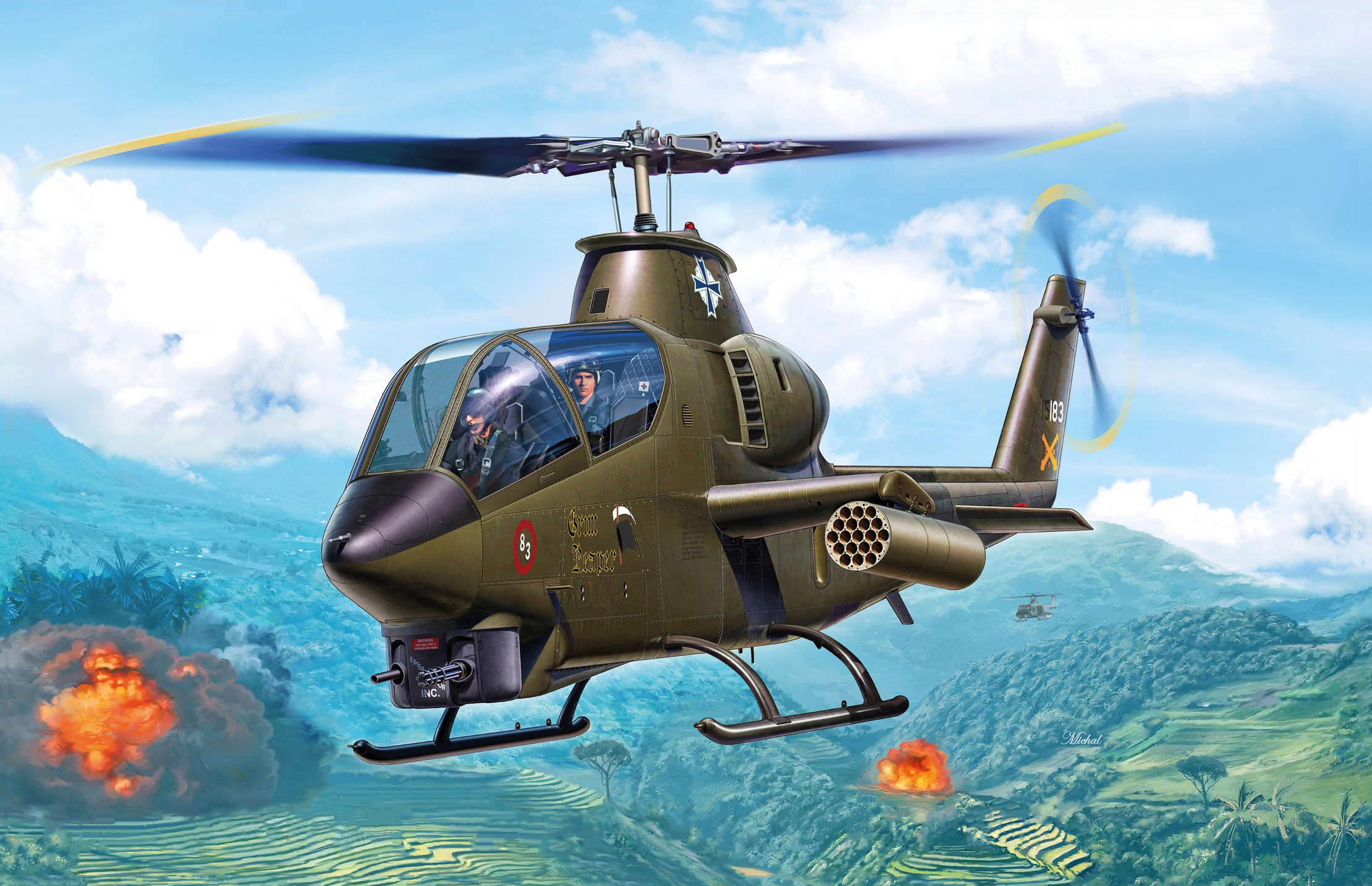 Military Bell AH-1 Cobra HD Wallpaper | Background Image