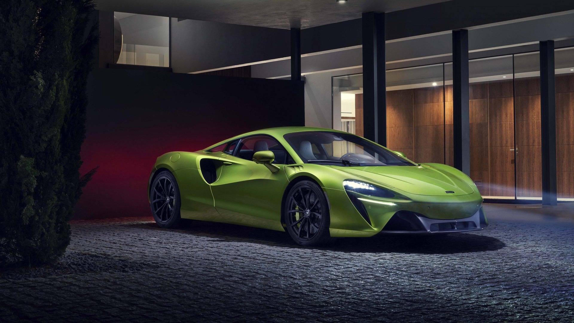 Download Green Car Supercar Car McLaren Vehicle McLaren Artura 4k Ultra