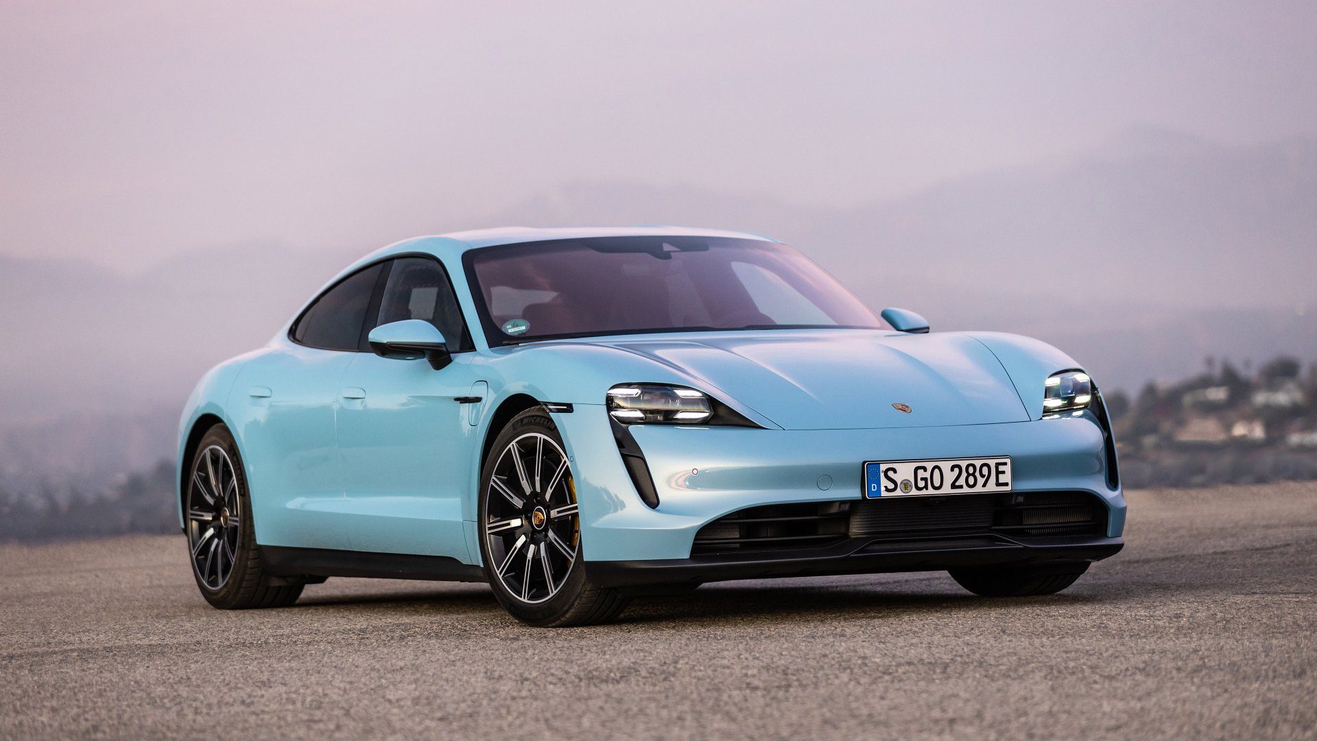 Download Car Porsche Porsche Taycan Vehicle Porsche Taycan 4S 4k Ultra HD Wallpaper