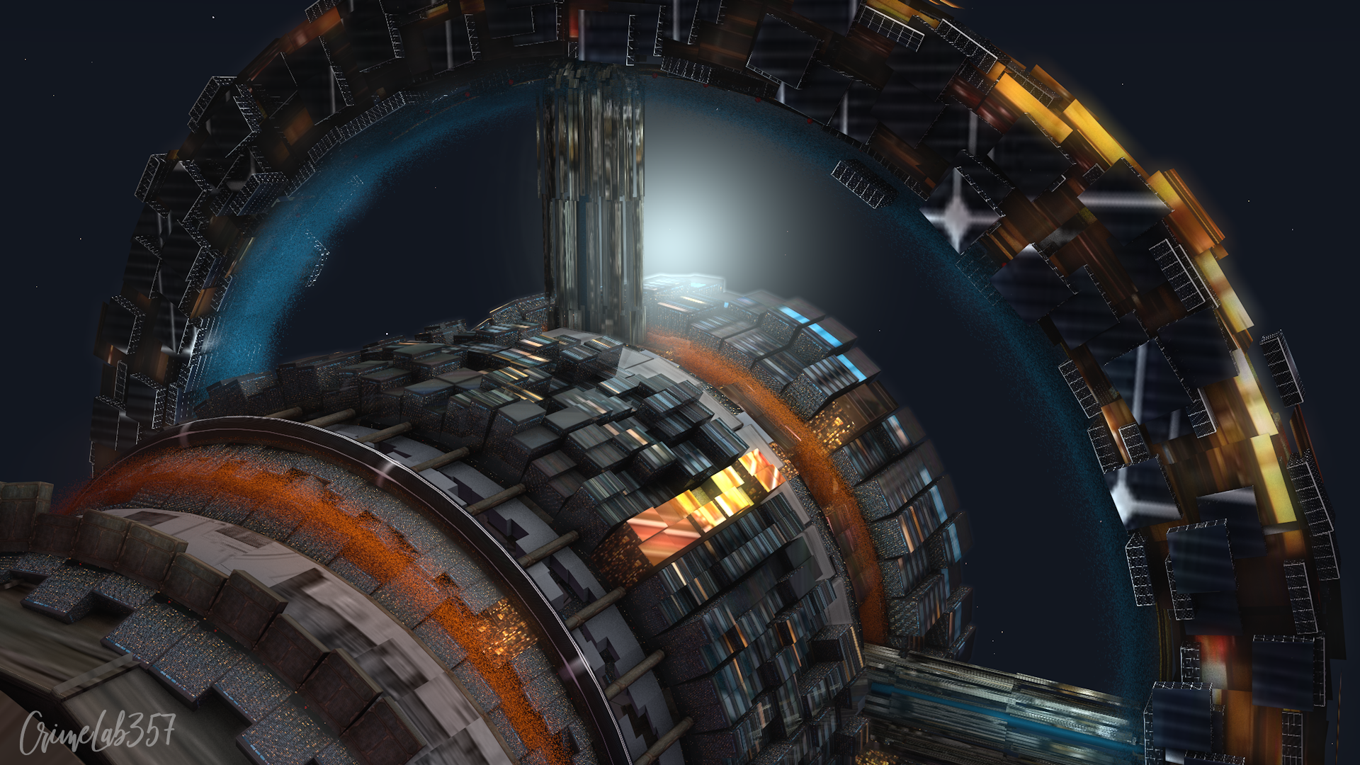 Download Sci Fi Building HD Wallpaper | 1920x1080 | Wallpaper Abyss