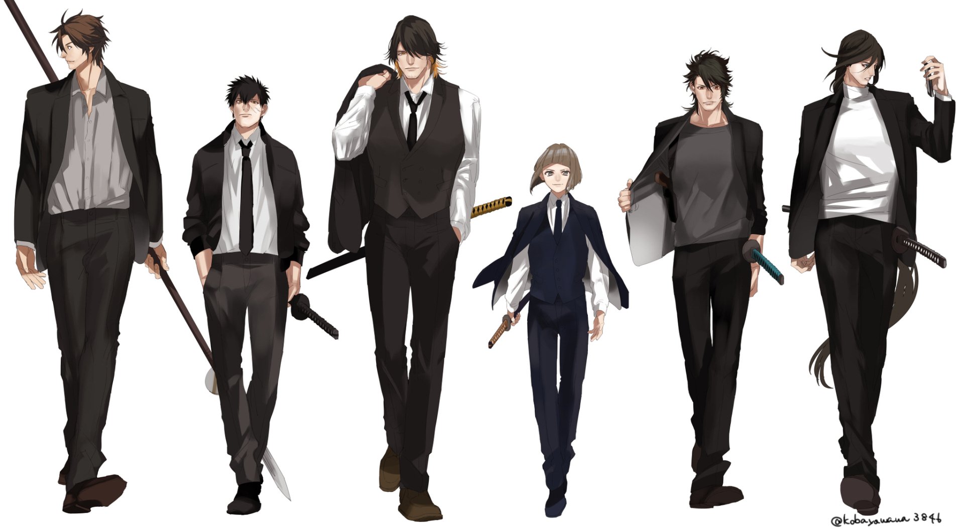 Download Otegine (Touken Ranbu) Nagasone Kotetsu Mutsunokami Yoshiyuki Maeda Toushirou Izumi No Kami Kanesada Doudanuki Masakuni Anime Touken Ranbu HD Wallpaper by 小早川