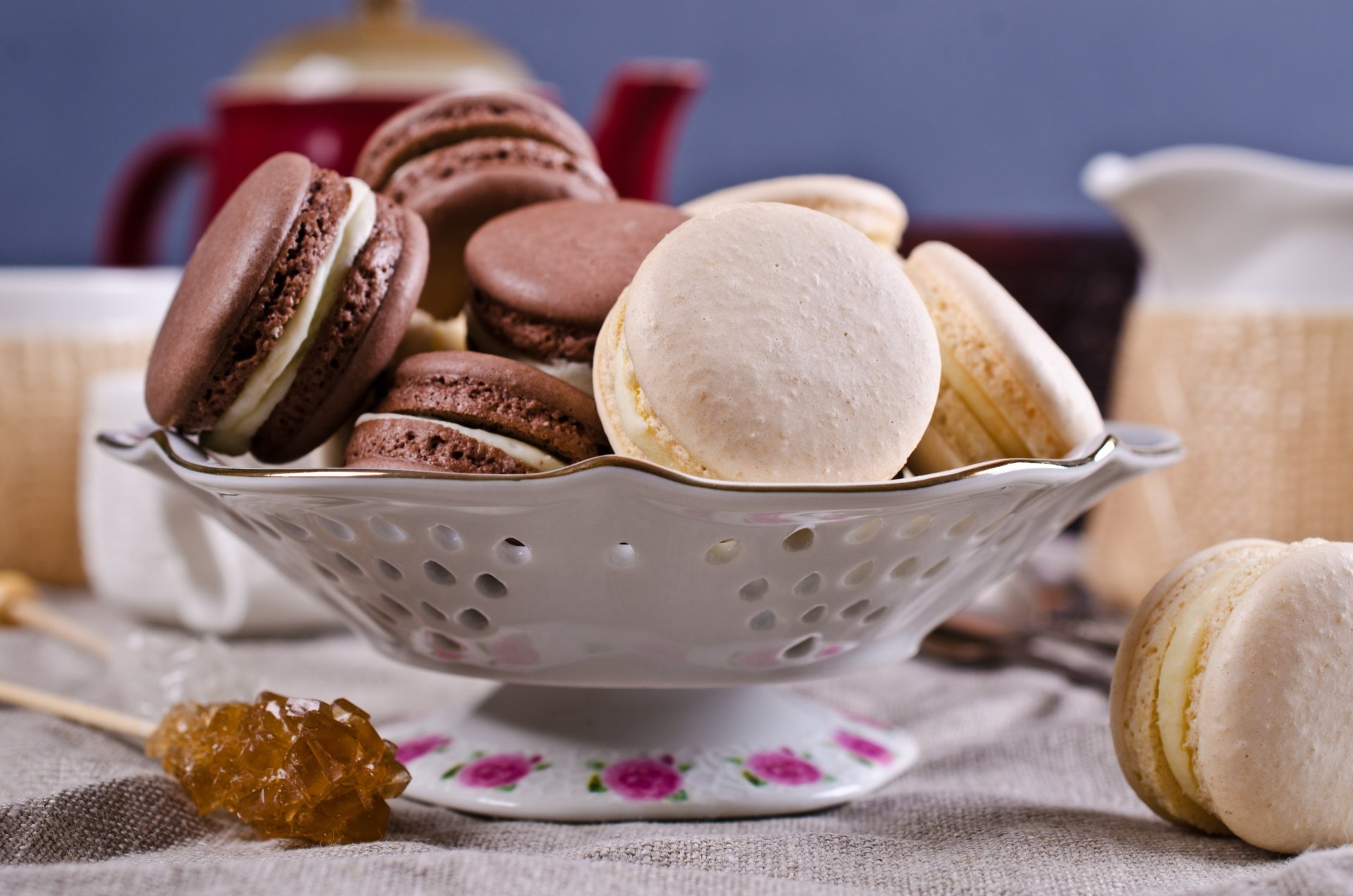 Download Still Life Sweets Fantasy Macaron 4k Ultra HD Wallpaper