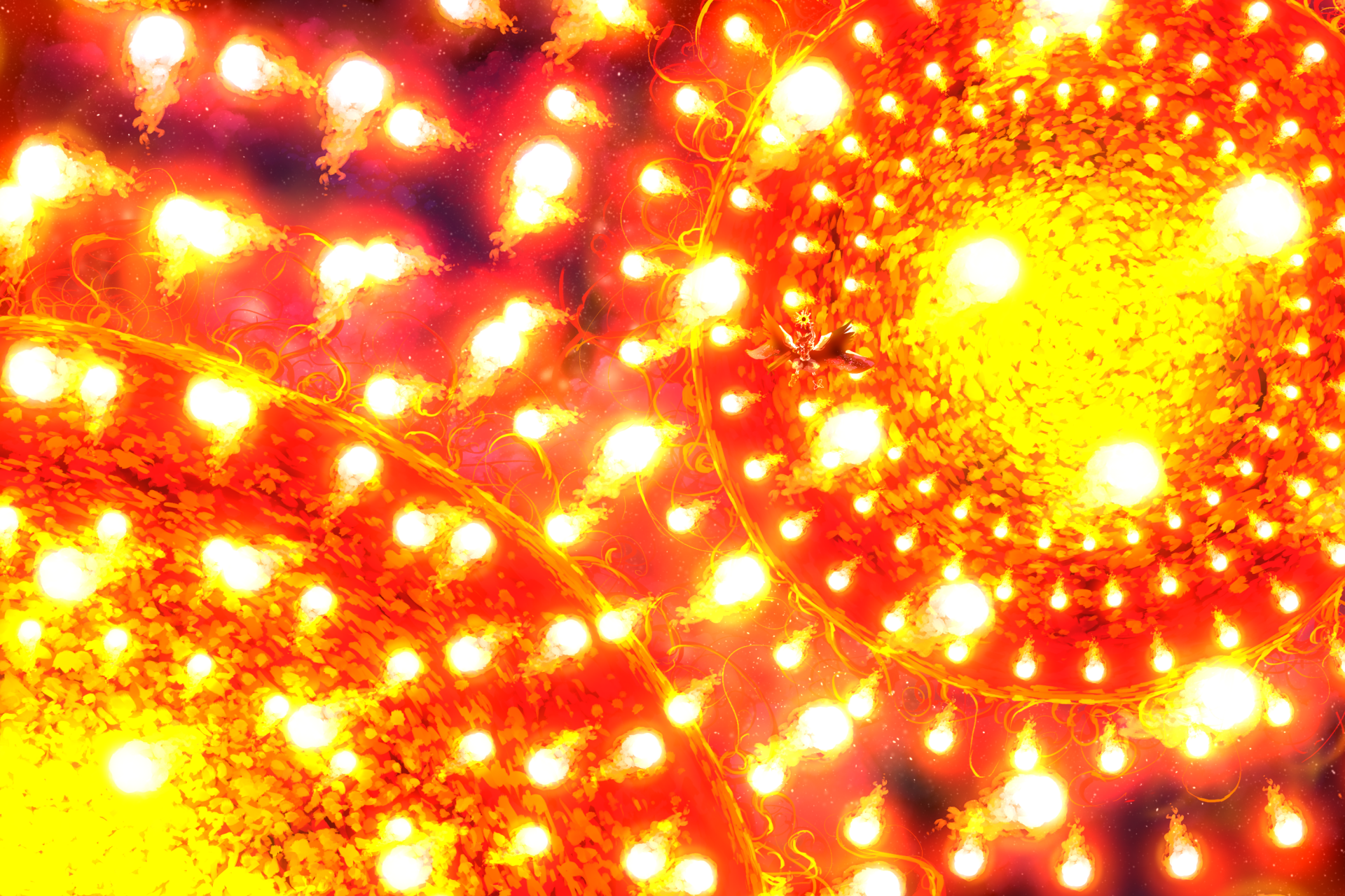 Download Utsuho Reiuji Anime Touhou HD Wallpaper by SunnySideUp524