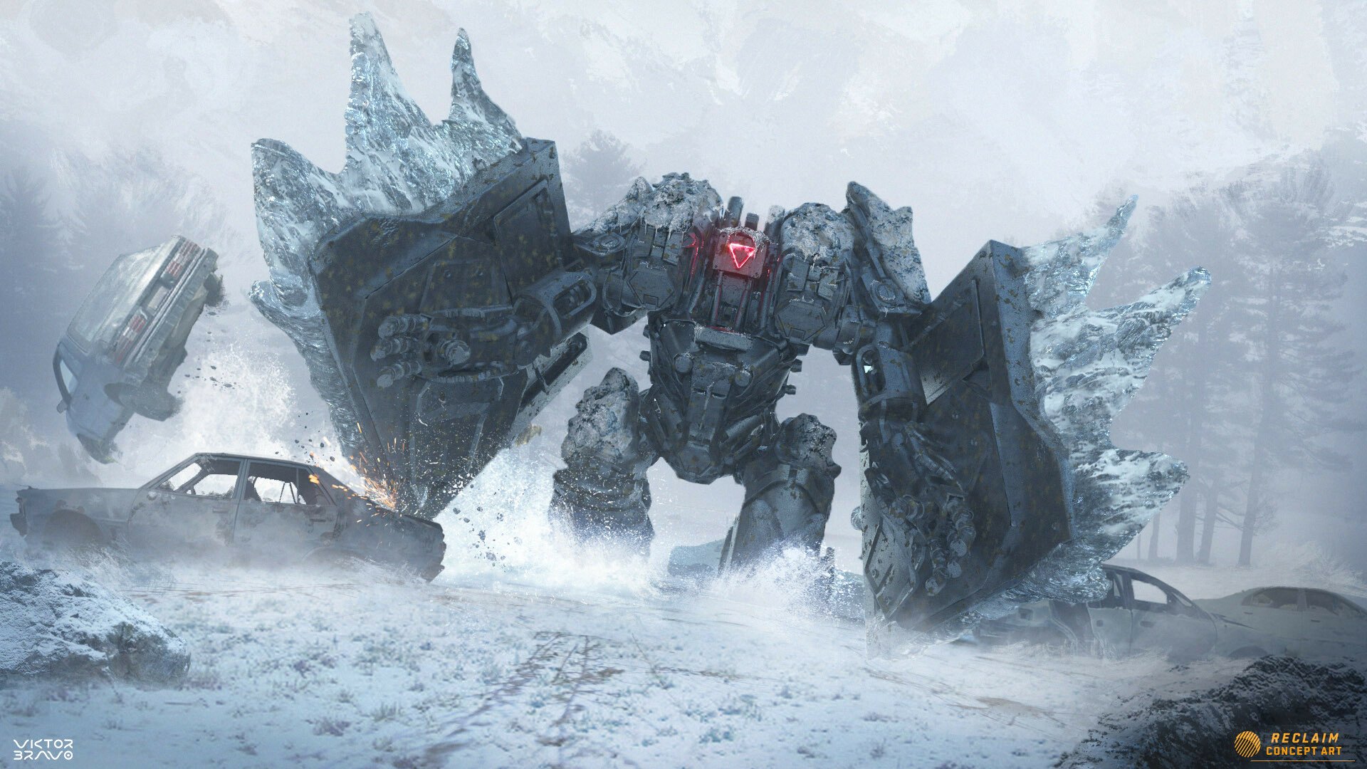 Download Sci Fi Mech HD Wallpaper by Victor Bravo