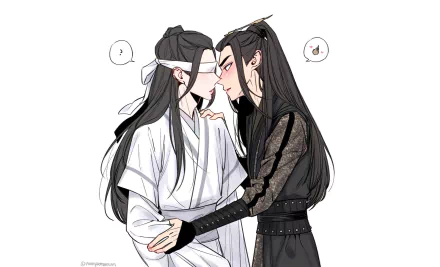 kiss love Xue Yang Xiao Xingchen Anime Mo Dao Zu Shi HD Desktop Wallpaper | Background Image