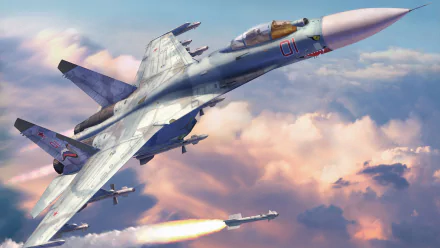 jet fighter aircraft warplane military Sukhoi Su-27 HD Desktop Wallpaper | Background Image