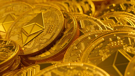 cryptocurrency coin gold technology Ethereum HD Desktop Wallpaper | Background Image