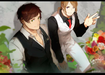 Spain (Hetalia) France (Hetalia) Anime hetalia axis powers HD Desktop Wallpaper | Background Image