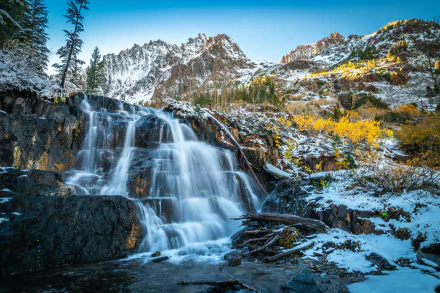mountain California nature waterfall HD Desktop Wallpaper | Background Image