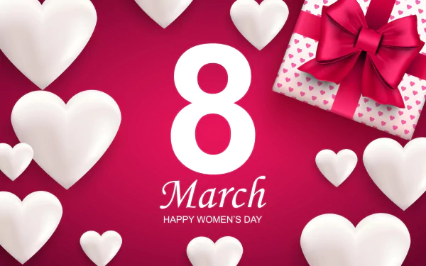Happy Women's Day heart gift holiday Women's Day HD Desktop Wallpaper | Background Image