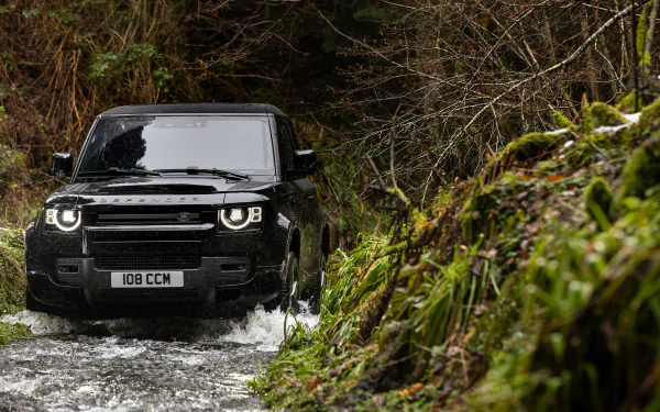 SUV black car car Land Rover vehicle Land Rover Defender HD Desktop Wallpaper | Background Image