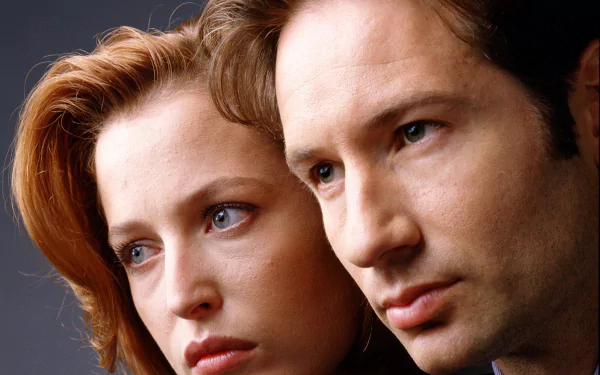 Fox Mulder Dana Scully Gillian Anderson David Duchovny TV Show The X-Files HD Desktop Wallpaper | Background Image