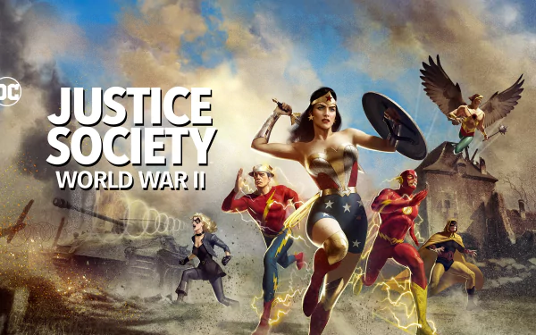 Carter Hall Dinah Drake Justice Society of America Hawkman (DC Comics) Jay Garrick Hourman (DC Comics) Barry Allen Black Canary Flash Wonder Woman movie Justice Society: World War II HD Desktop Wallpaper | Background Image