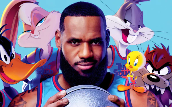 Bugs Bunny Tasmanian Devil (Looney Tunes) Tweety Lola Bunny Daffy Duck LeBron James movie Space Jam 2 HD Desktop Wallpaper | Background Image