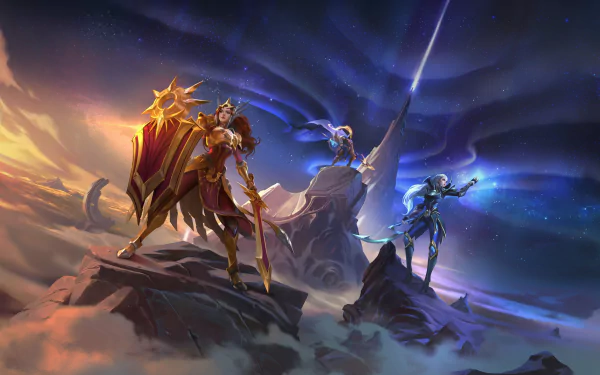 Pantheon (League Of Legends) Diana (League Of Legends) Leona (League Of Legends) League of Legends: Wild Rift video game League Of Legends HD Desktop Wallpaper | Background Image