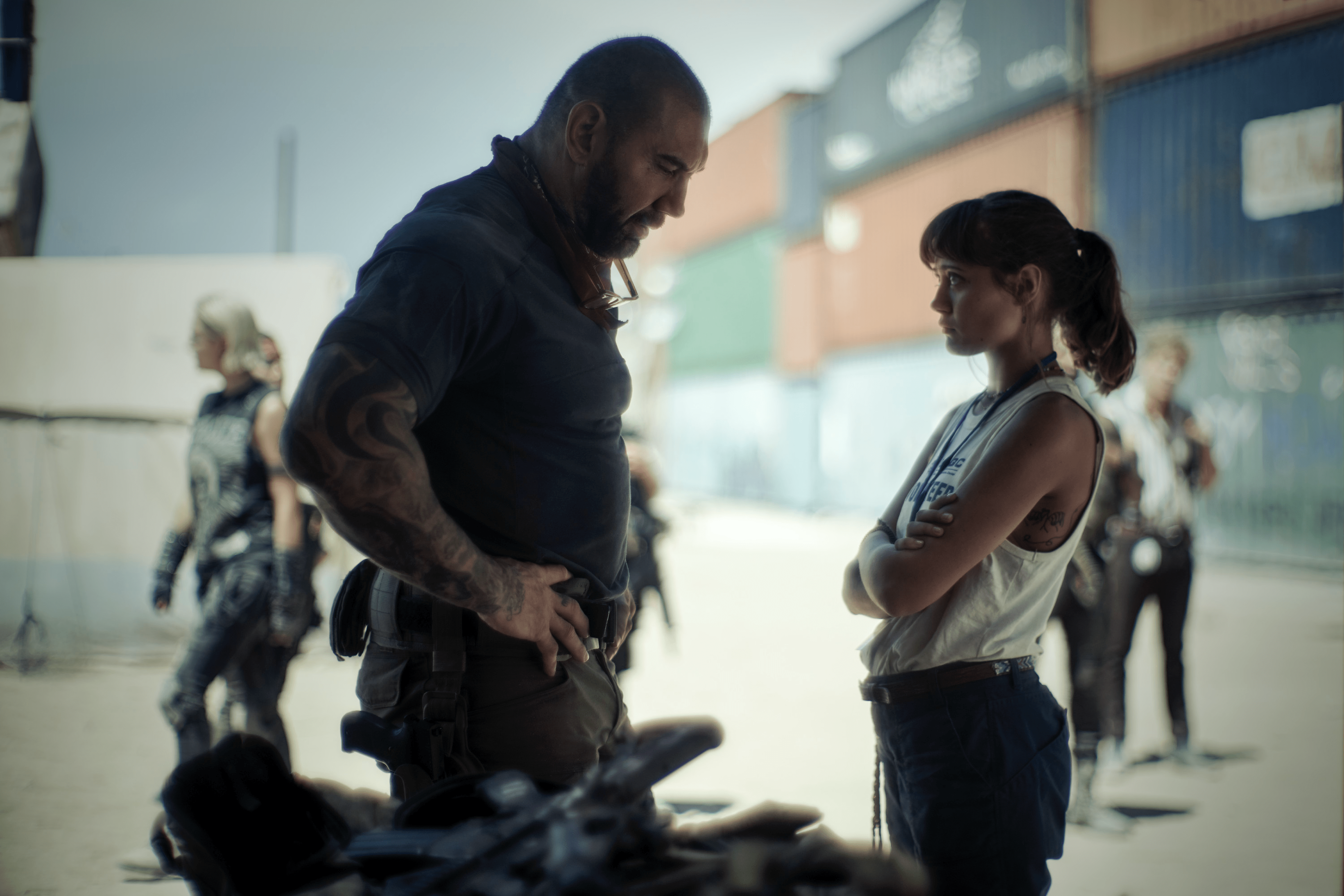 Dave Bautista &  Ella Purnell in Army of the Dead