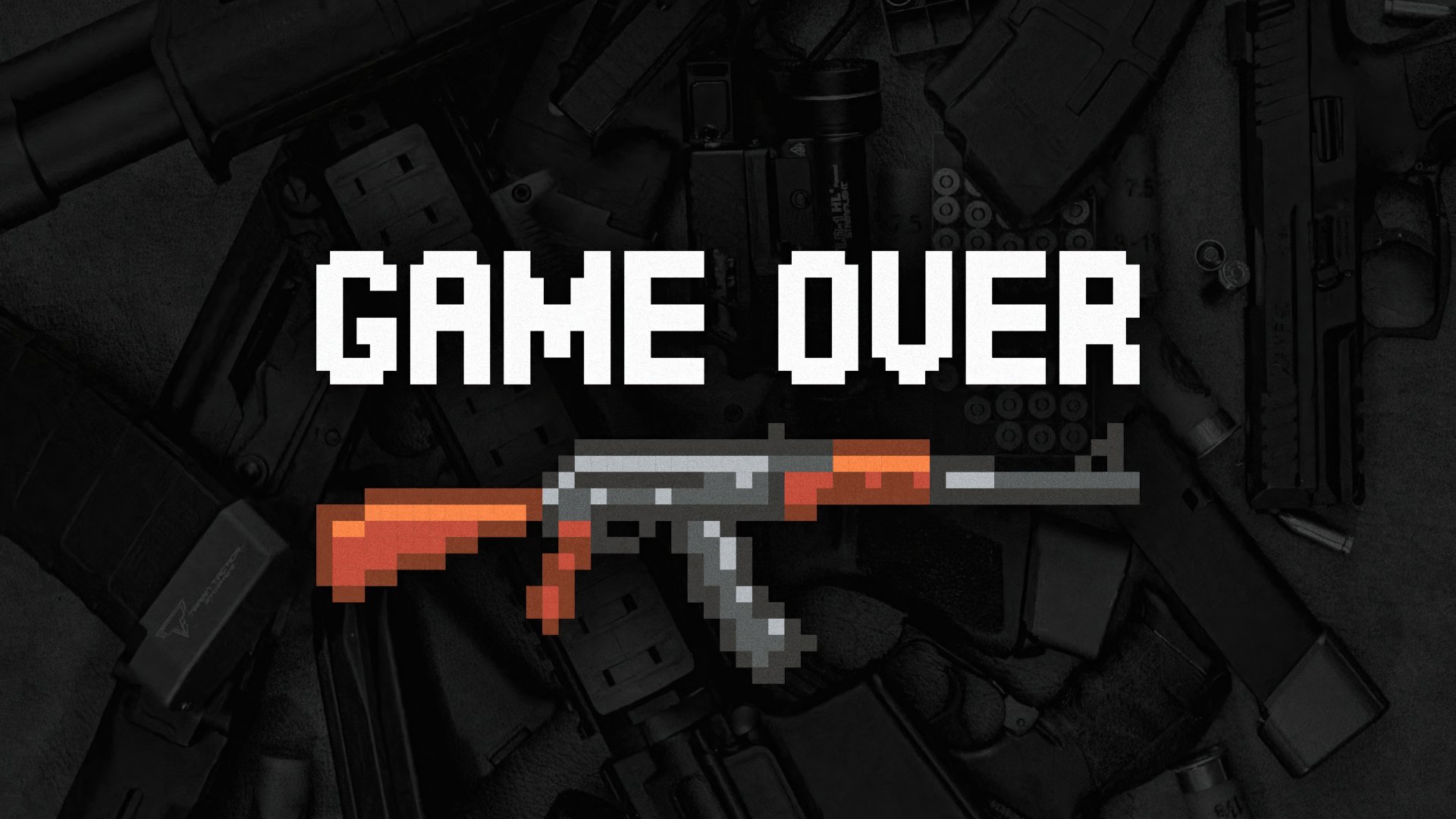 Download AK 47 Video Game Game Over 4k Ultra HD Wallpaper