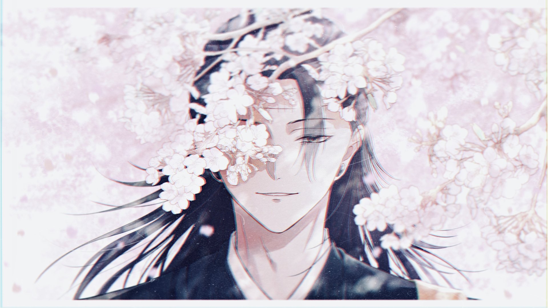 Download Sakura Black Hair Suguru Geto Anime Jujutsu Kaisen HD Wallpaper by 浜