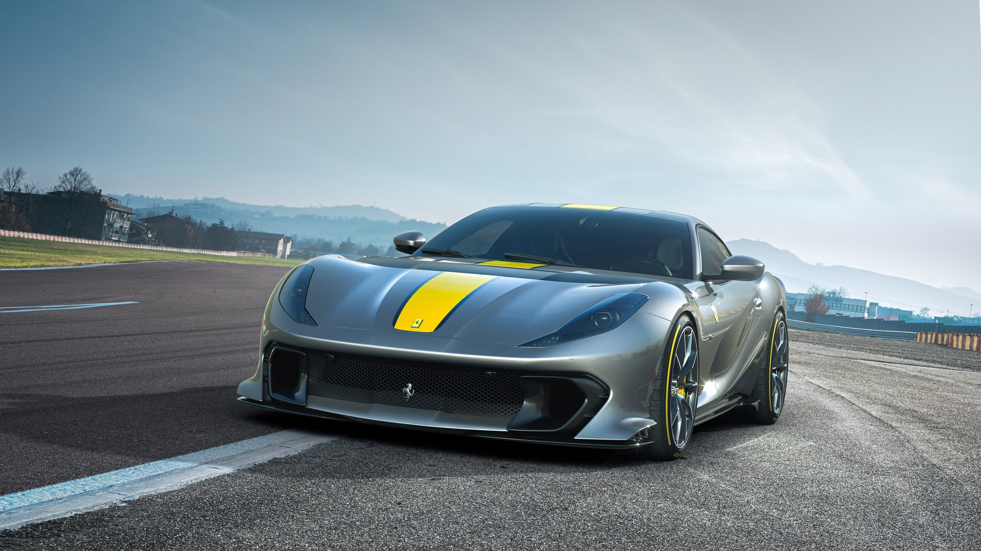 Download Supercar Silver Car Car Ferrari Vehicle Ferrari 812 Superfast 4k Ultra HD Wallpaper