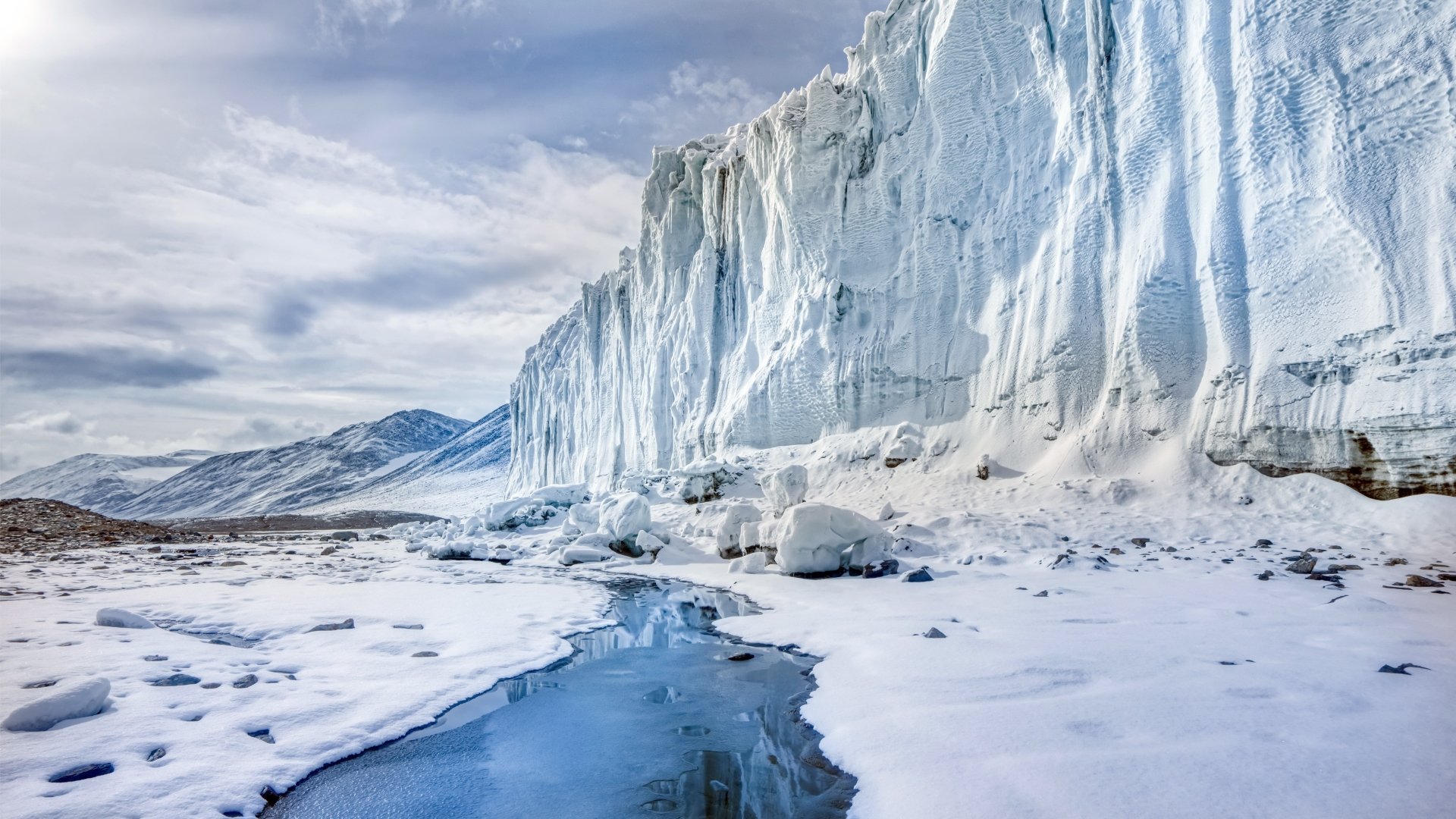 Antarctic Ice Cliffs 4K Ultra HD Majestic Frozen Nature Panorama 