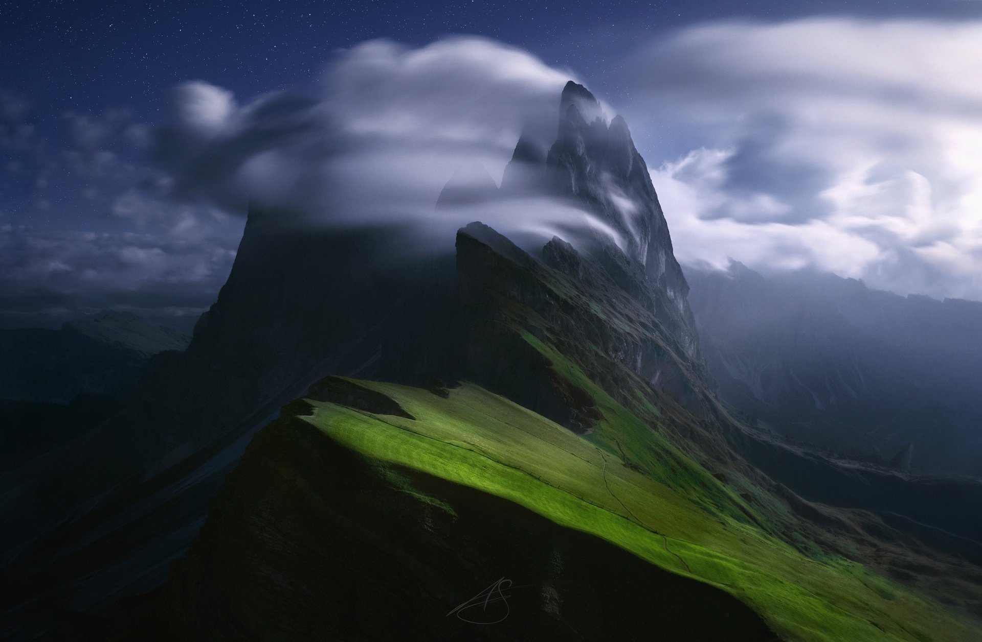 Download Peak Nature Cloud Mountain HD Wallpaper