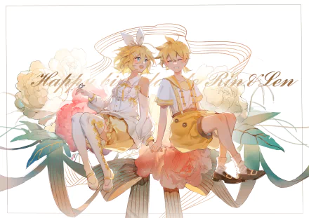 Len Kagamine Rin Kagamine Anime Vocaloid HD Desktop Wallpaper | Background Image