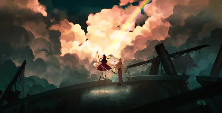 Yukari Yakumo Reimu Hakurei Anime Touhou HD Desktop Wallpaper | Background Image