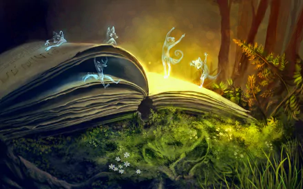 spirit book fantasy creature HD Desktop Wallpaper | Background Image