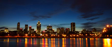  Montreal at dusk seen from the St. Lawrence River