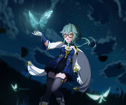 Sucrose (Genshin Impact) video game Genshin Impact HD Desktop Wallpaper | Background Image