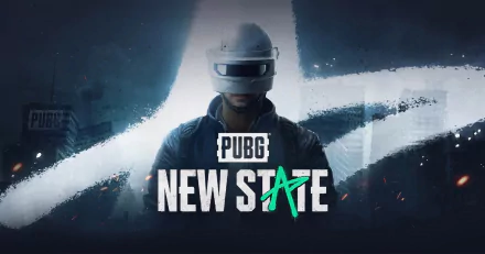 HD desktop wallpaper of PUBG: NEW STATE featuring a character in combat gear with the game's title prominently displayed.