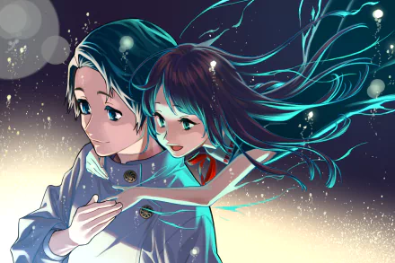 long hair school uniform Erika Orimoto blue eyes black hair Yuta Okkotsu Anime Jujutsu Kaisen HD Desktop Wallpaper | Background Image