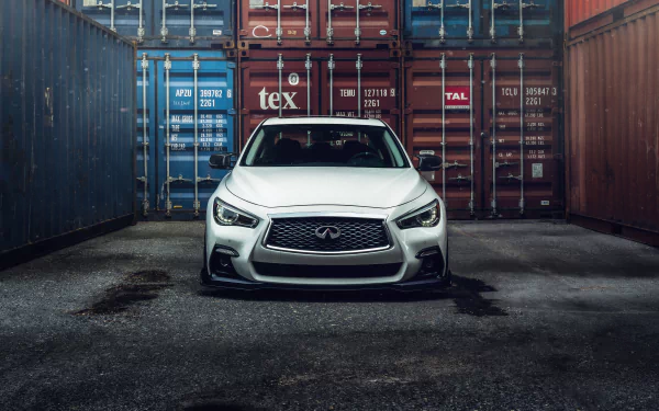 white car car Infiniti vehicle Infiniti Q50 HD Desktop Wallpaper | Background Image