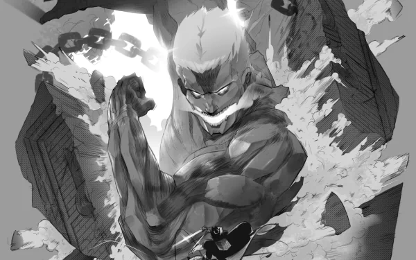 Reiner Braun Armored Titan Eren Yeager Anime Attack on Titan HD Desktop Wallpaper | Background Image